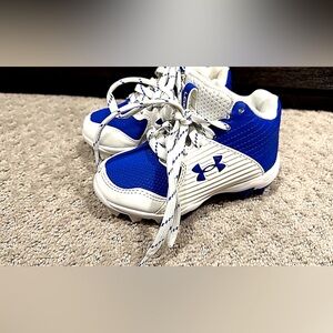 Under Armour Kids Blue and White Sneakers